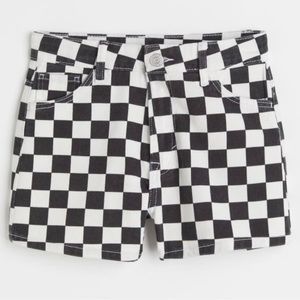refuge Checkerboard Denim Shorts Size 14